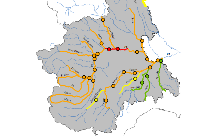 MALTEMPO / Domani rischio “moderato” di piena per il Maira, il Varaita e il Tanaro MALTEMPO / Domani rischio “moderato” di piena per il Maira, il Varaita e il Tanaro