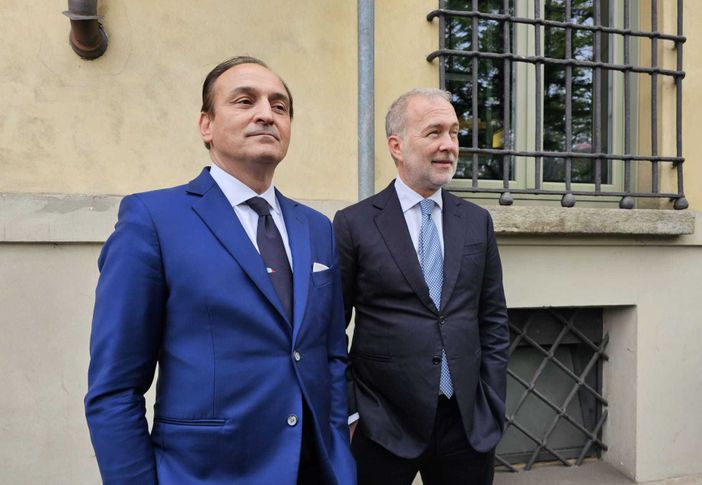 Paolo Damilano, a destra, con Alberto Cirio