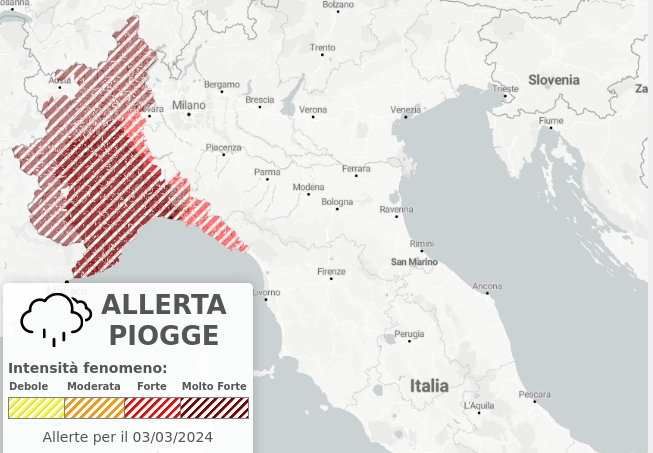 Ondata di maltempo e piogge molto forti: sarà domenica la giornata più critica