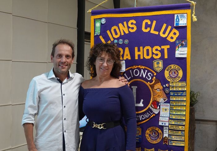 Il presidente Monia Rullo con l'atleta Massimo Moscone