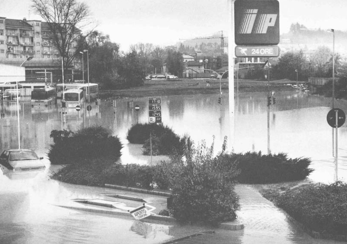 Immagine di archivio dell'alluvione del 1994 Immagine di archivio dell'alluvione del 1994