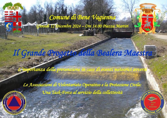 Bene Vagienna presenta il grande progetto della Bealera Maestra della destra Stura al prefetto di Cuneo Bene Vagienna presenta il grande progetto della Bealera Maestra della destra Stura al prefetto di Cuneo