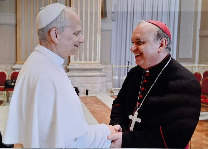 Papa Leone XVI con il vescovo Marco Brunetti