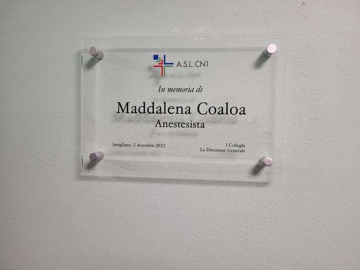 Savigliano intitola la Rianimazione dell'ospedale alla dottoressa Coaloa Savigliano intitola la Rianimazione dell'ospedale alla dottoressa Coaloa