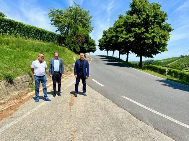 Uno degli ultimi sopralluoghi a Barbaresco per monitorare costantemente la viabilità e renderla più sicura