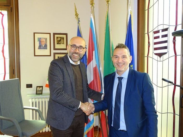 Il presidente Robaldo con il direttore Tortena Il presidente Robaldo con il direttore Tortena