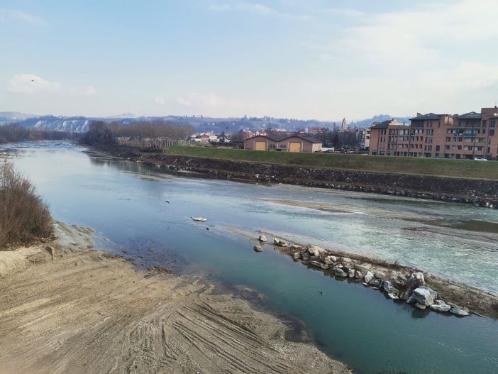 Il fiume Tanaro immortalato nelle scorse settimane