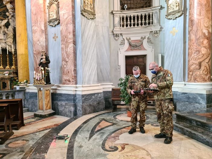 Bra, droni in volo per monitorare lo stato di salute di tre edifici religiosi