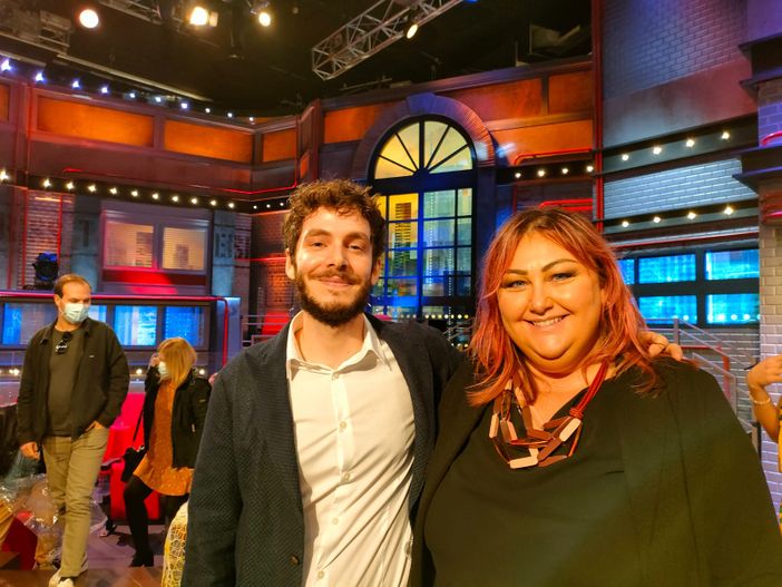 Fabiana con l'attore Alessandro Sperduti