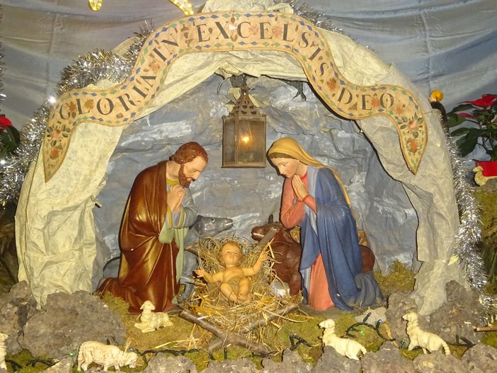 La Santa Famiglia nel presepe delle Sorelle Clarisse, a Bra