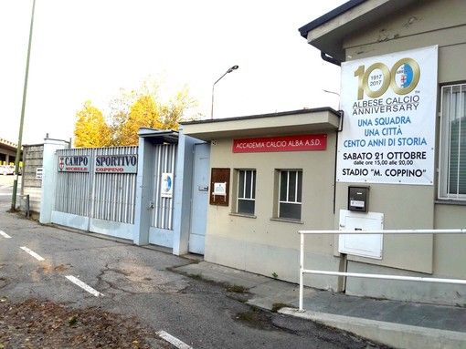 La sede dell'Albese Calcio in corso Michele Coppino ad Alba La sede dell'Albese Calcio in corso Michele Coppino ad Alba