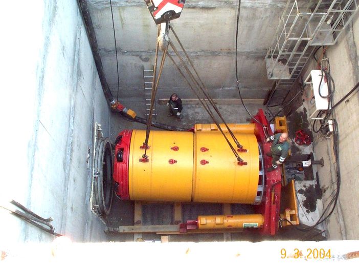 Un esempio della trivella che opererà per la regimazione del rio Misureto