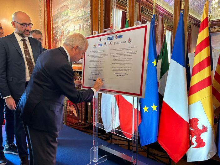 Siglata l'Alleanza tra Imperia, Nizza e Cuneo. Scajola: “Nostri territori esempi per Europa unita"