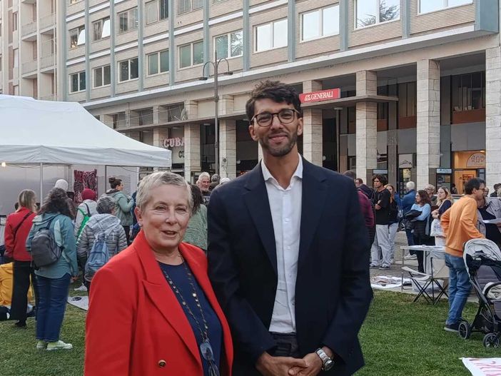 Ab Amajou, presidente ActionAid, con la sindaca di Cuneo Patrizia Manassero