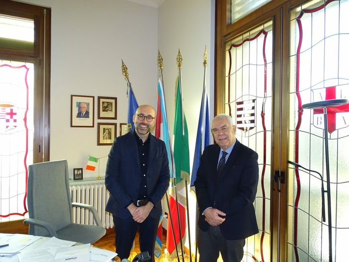 Il presidente della Provincia Luca Robaldo e il presidente del tribunale di Cuneo Mario Amato