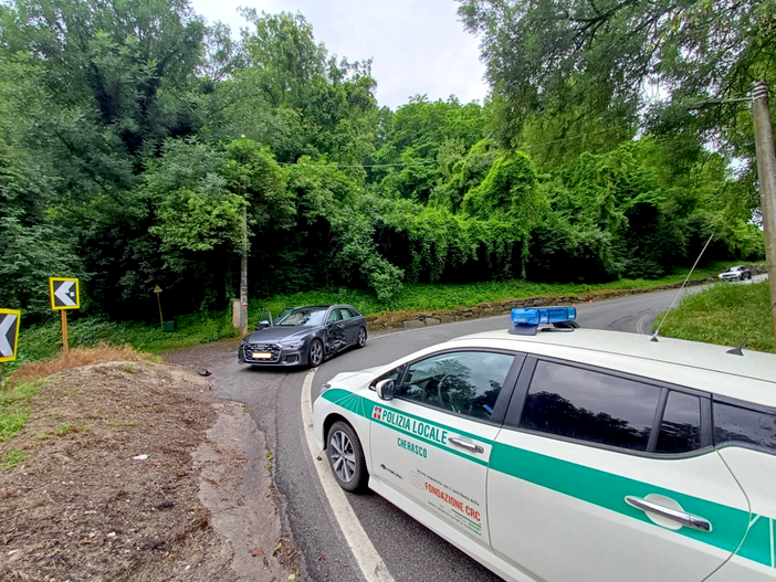 L'incidente lungo la Salita Vecchia