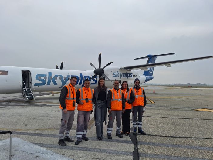 Miss Italia decolla da Cuneo con SkyAlps Miss Italia decolla da Cuneo con SkyAlps