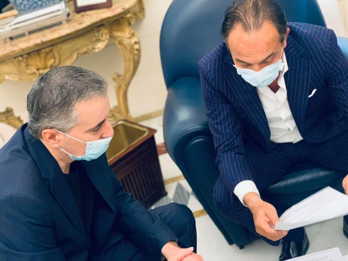 Franco Graglia con il presidente Alberto Cirio