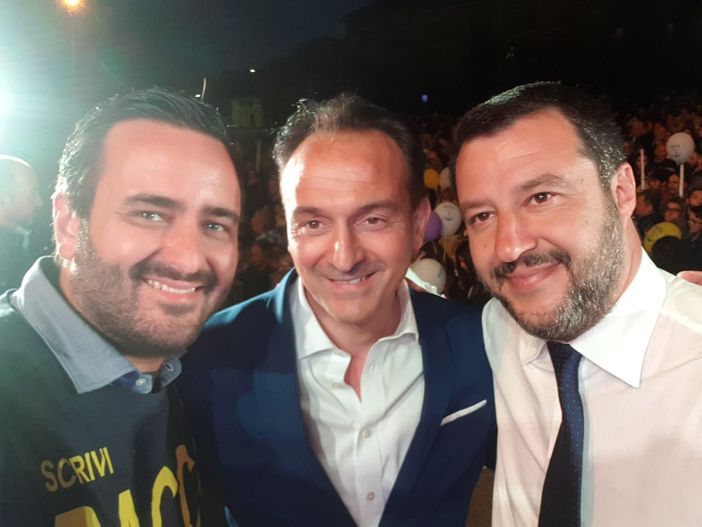 Racca con Matteo Salvini e Alberto Cirio