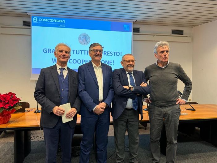 Da sinistra: Pietro Cavallero, Mario Sacco, Tino Ernesto Cornaglia e Alessandro Durando