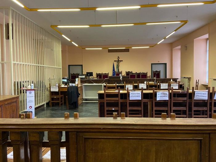 Aula del tribunale di Cuneo