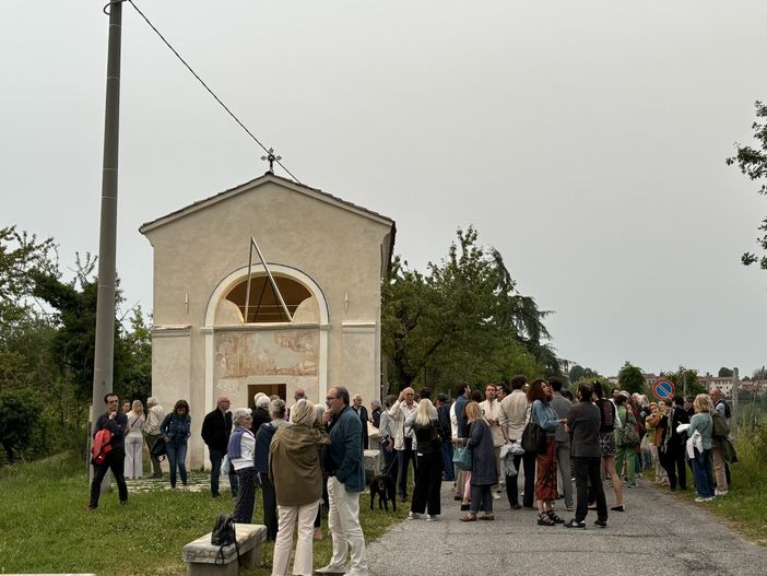 A Vicoforte l'opera luminosa "Miracle" dell'albese Emilio Ferro inaugura il progetto"Landandart"