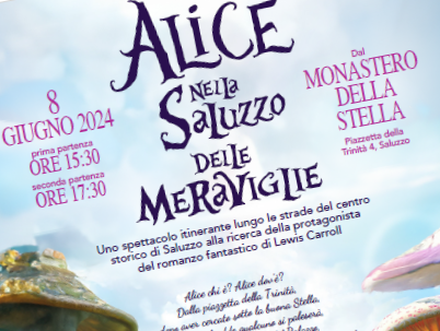 Sabato 8 giugno un meraviglioso, incantato spettacolo itinerante per bambini, e non solo, nel centro storico di Saluzzo