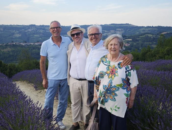 Marcello Pasquero con Nando Marino, la moglie e Marco Suria