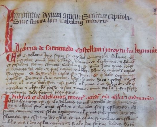 Cavallermaggiore: sabato la presentazione del libro sugli Statuti comunali del 1324 Cavallermaggiore: sabato la presentazione del libro sugli Statuti comunali del 1324