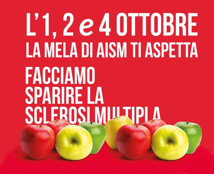 "La Mela di Aism" torna nelle piazze della Provincia di Cuneo il 1,2 e 4 ottobre "La Mela di Aism" torna nelle piazze della Provincia di Cuneo il 1,2 e 4 ottobre