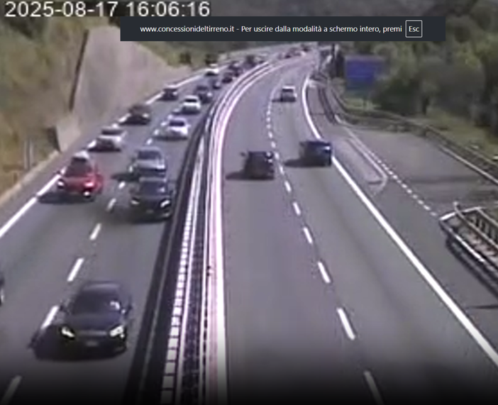 Traffico rallentato e code in intensificazione sulla A10 Genova-Ventimiglia, in direzione Genova Traffico rallentato e code in intensificazione sulla A10 Genova-Ventimiglia, in direzione Genova