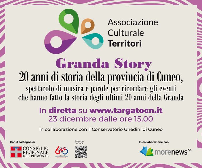 Granda Story: la storia degli ultimi 20 anni della provincia di Cuneo in diretta il 23 dicembre dalle ore 15