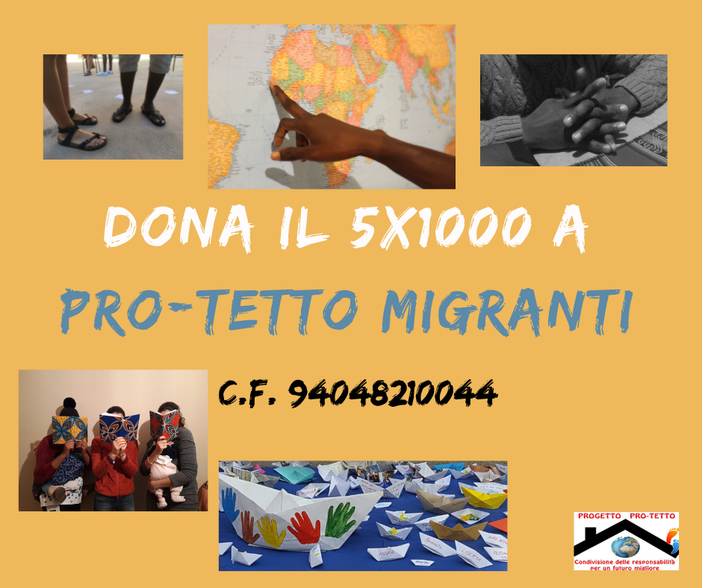 Il manifesto con l'appello dell'8x1000 in favore di Pro-Tetto