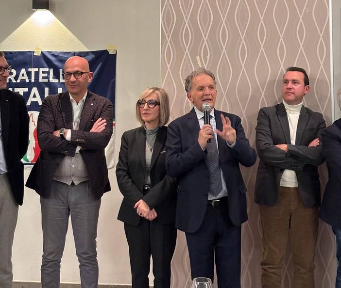 L'intervento di Marco Perosino alla festa di Natale di Fdi