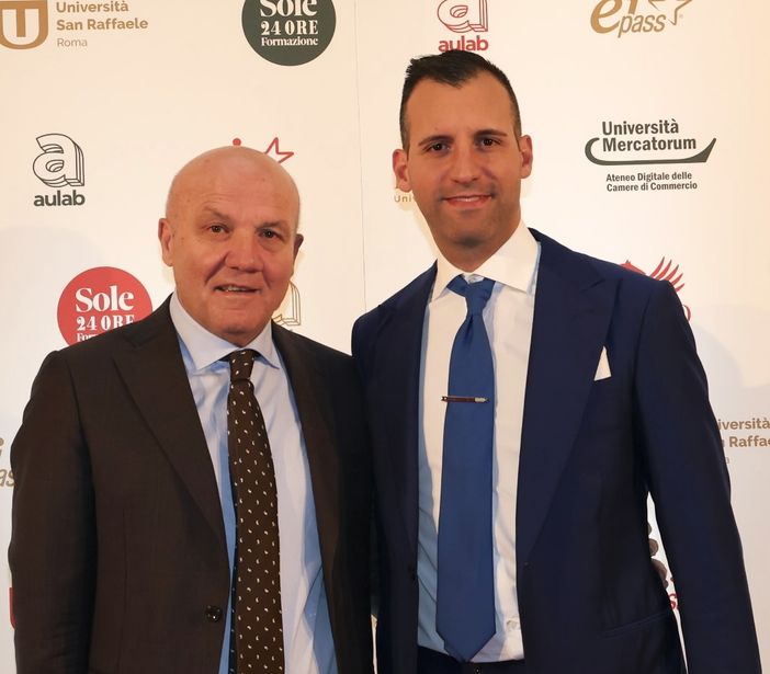 Da sinistra Carmine e Vincenzo Maffettone, responsabili delle sedi cuneesi e imperiesi di Multiversity Group, ora in prima linea nell’organigramma di vertice del gruppo leader in Italia del settore education