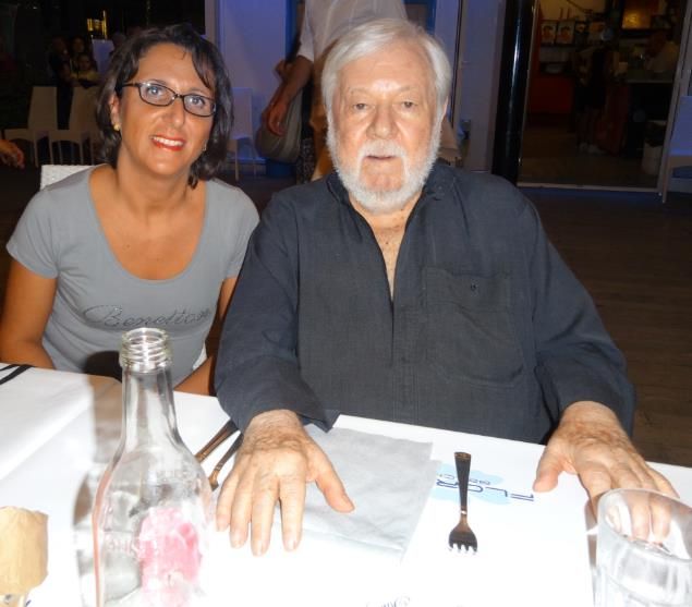 Silvia Gullino con il compianto Paolo Villaggio