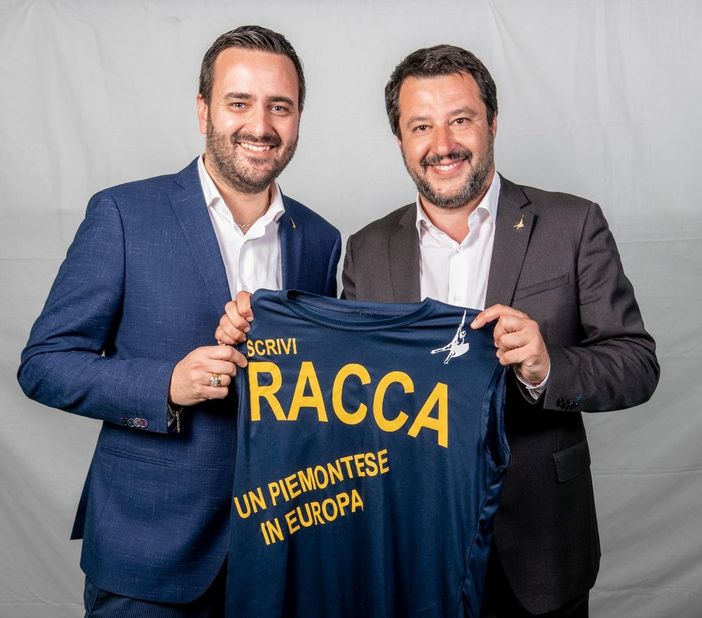 Marco Racca con Matteo Salvini