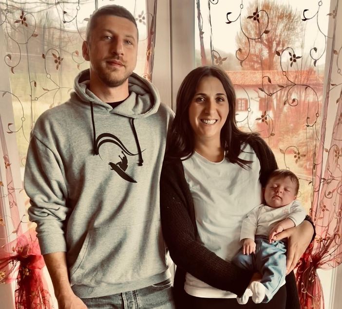 Alessandro Manfredi e Federica Ventura con Beatrice Alessandro Manfredi e Federica Ventura con Beatrice