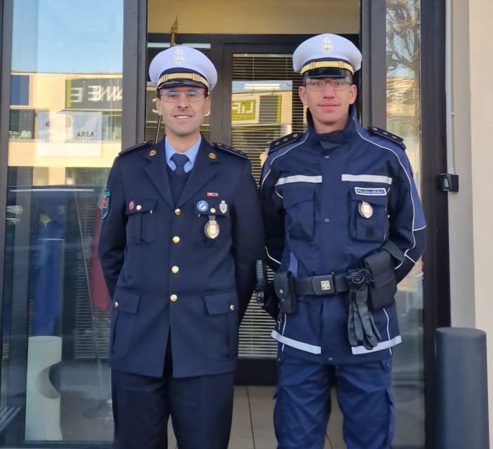 Da sinistra il commissario Tavella con Ghibaudo