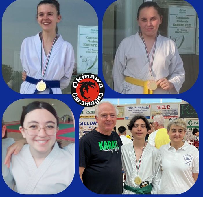 Gli atleti dell'ASD Okinawa Caramagna in evidenza nel Campionato nazionale di Karate UISP
