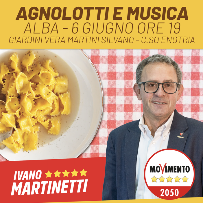Ad Alba la festa di chiusura della campagna elettorale di Ivano Martinetti (M5S)