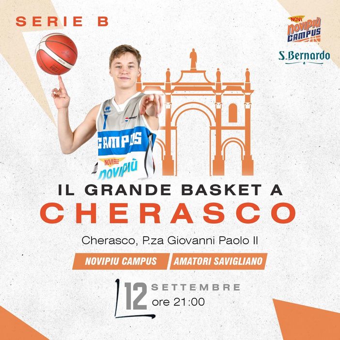 Grande basket a Cherasco: martedì amichevole tra Campus Piemonte e Amatori Savigliano