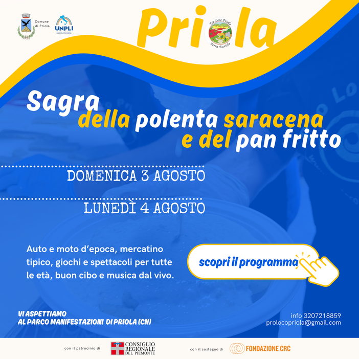 Due giorni di Festa a Priola: tutti al Parco Manifestazioni per un weekend con tradizioni e tante novità