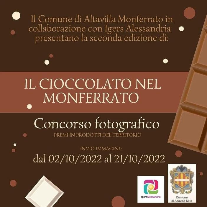 Altavilla Monferrato: partita la seconda edizione del contest fotografico “Il Cioccolato nel Monferrato" Altavilla Monferrato: partita la seconda edizione del contest fotografico “Il Cioccolato nel Monferrato"