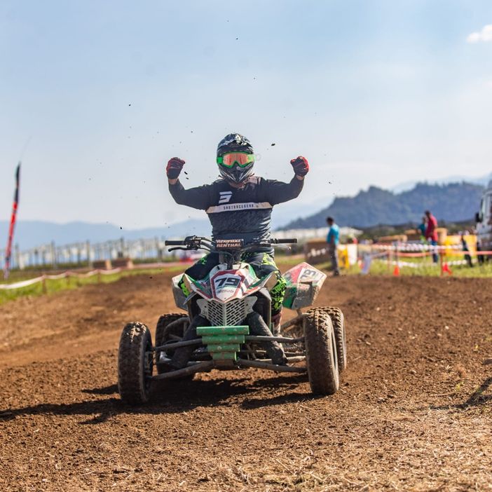 L'esultanza di Daniel Dalmasso per la vittoria