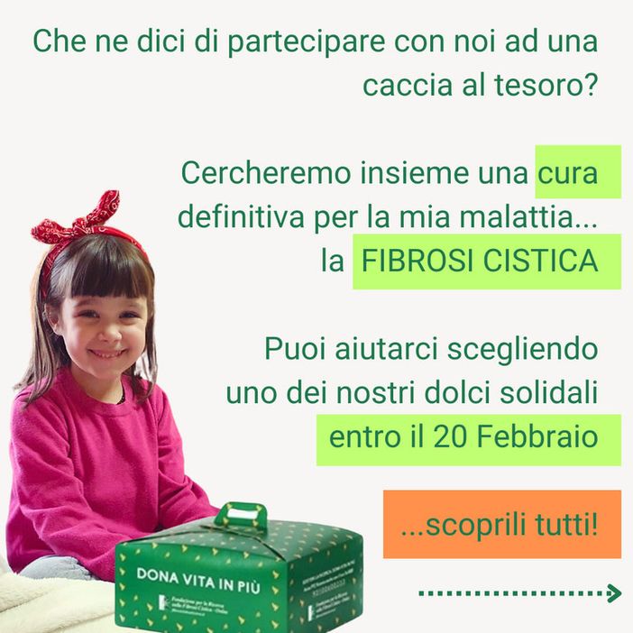 Un 'dolce solidale' per contribuire a battere la fibrosi cistica