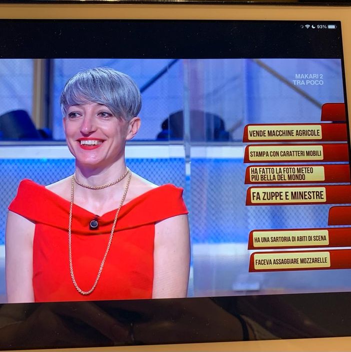 Sara Carbone sorridente durante la puntata