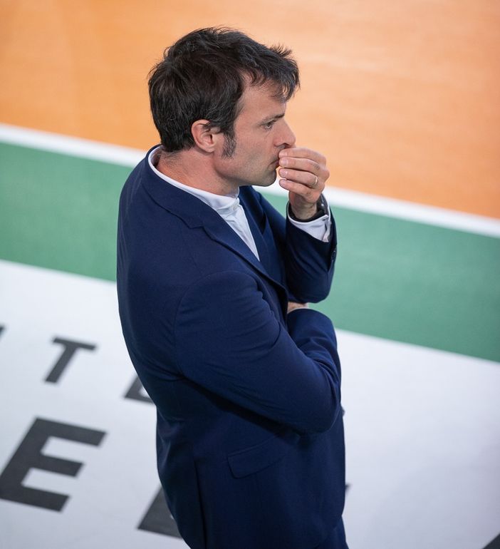 Matteo Battocchio pensieroso sul campo di Prata (Foto Franco Moret)