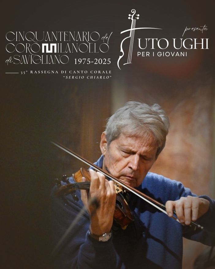 La grande musica arriva tra i giovani della provincia di Cuneo: al via il progetto “Uto Ughi per i Giovani” con il Cinquantenario del Coro Milanollo di Savigliano