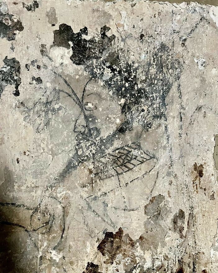 Racconigi: nell'ex Caffè Commercio spunta un dipinto settecentesco nascosto per secoli